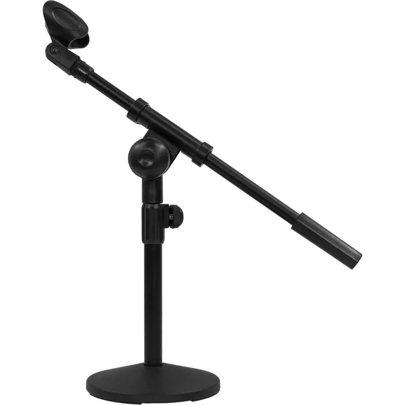MOZOS SM807 Desktop-Mikrofonständer Studio Tischmikrofonständer mit schwerer runder Basis, Schwarz