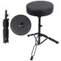 MOZOS PB02 Klappbarer Drumhocker / Thron, Schwarz, 280 mm Sitzfläche, 450-550 mm Höhe