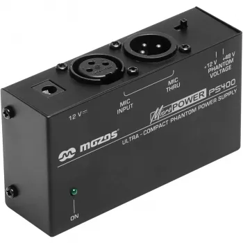 MOZOS PS400 Phantom-Netzteil 12V / 48V für XLR-Mikrofone