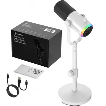 MOZOS GM-ONE Weißes Dynamisches Mikrofon USB XLR RGB LED