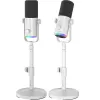 MOZOS GM-ONE Weißes Dynamisches Mikrofon USB XLR RGB LED