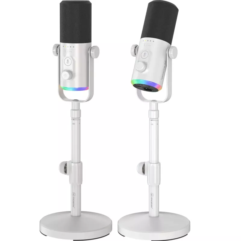 MOZOS GM-ONE Weißes Dynamisches Mikrofon USB XLR RGB LED