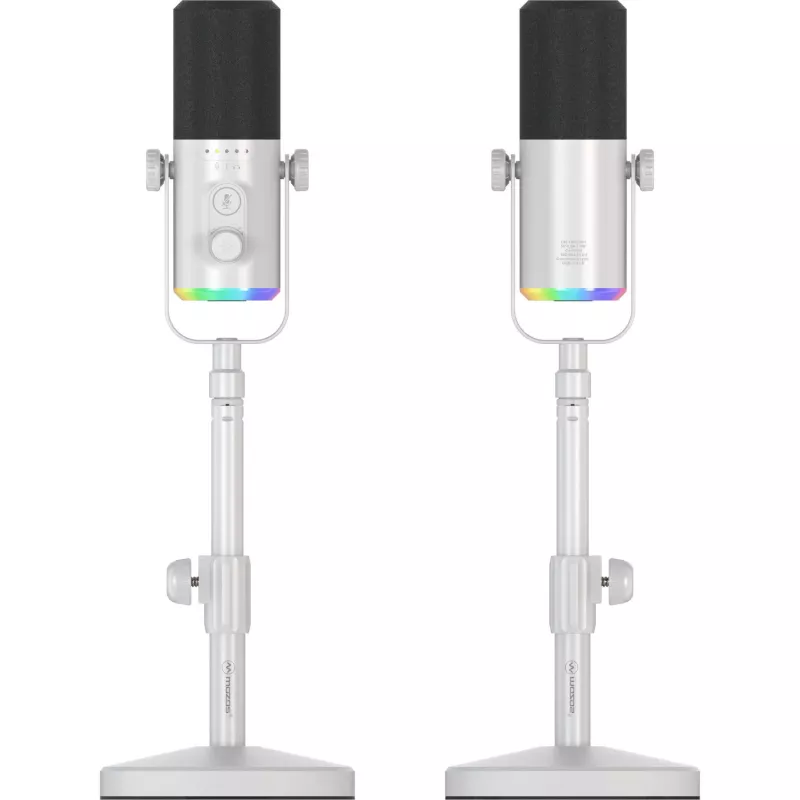 MOZOS GM-ONE Weißes Dynamisches Mikrofon USB XLR RGB LED