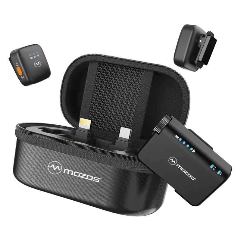 MOZOS MX4-DUAL 2.4 GHz Dual Wireless Microphone System für Smartphones