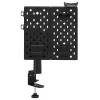 Huzaro Sync 3.0 Desk Organizer Panel - Schwarz, 700x600 mm, Klemmbefestigung, mit 2 Ablagen, 5 Haken, Stifthalter