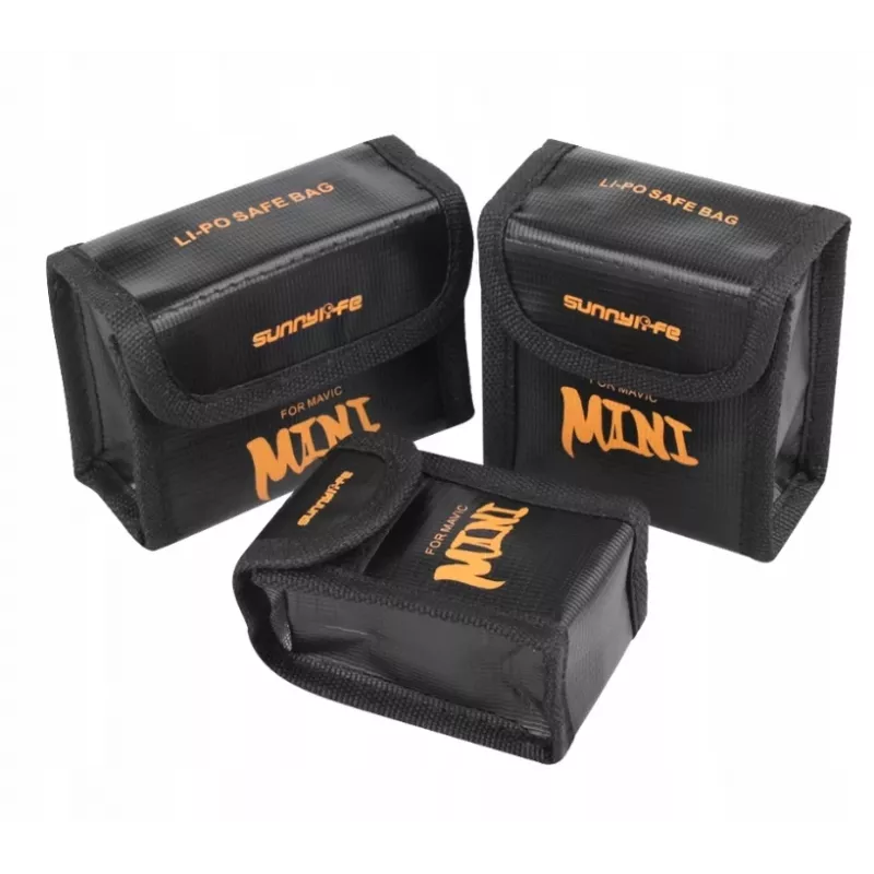 SUNNYLIFE Feuerfeste Batterie-Sicherheitstasche für DJI Mavic Mini / Mini 2 / Mini SE - Fasst 3 Akkus