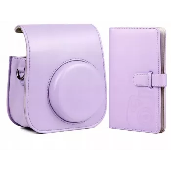 LOVEINSTANT 2-in-1 Case Set für Fuji Instax Mini 11 + Album Lila