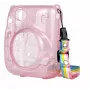 LOVEINSTANT Protective Case für Fujifilm Instax Mini 11 - Transparent Pink mit Glitter