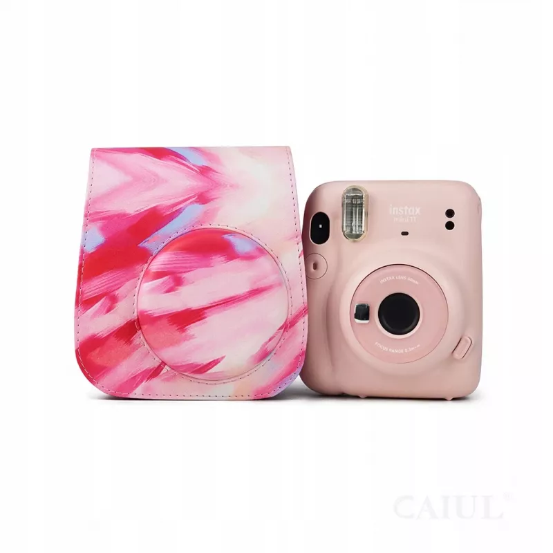 LOVEINSTANT Case Cover Pouch für Fujifilm Instax Mini 11 - Brush Strokes Muster