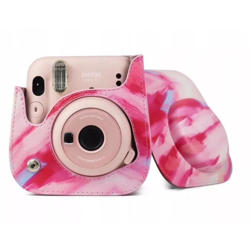 LOVEINSTANT Case Cover Pouch für Fujifilm Instax Mini 11 - Brush Strokes Muster