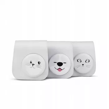 LOVEINSTANT Case Cover Pouch für Fujifilm Instax Mini 11 - Dog Design Grau