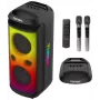 TONSIL Party Dance 1600 Tragbarer Bluetooth-Party-Lautsprecher mit LED-Lichtern, Karaoke, 1600W PMPO, 80W RMS, 10 inch Woofer, TWS, FM-Radio, Mikrofon & Fernbedienung