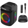 Tonsil Party Dance 800 Tragbarer Bluetooth-Partylautsprecher mit Karaoke, Disco-LED, 80 W RMS, 2x8 inch-Tieftönern, Schwarz