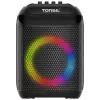 Tonsil Party Dance 800 Tragbarer Bluetooth-Partylautsprecher mit Karaoke, Disco-LED, 80 W RMS, 2x8 inch-Tieftönern, Schwarz