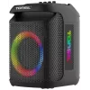 Tonsil Party Dance 800 Tragbarer Bluetooth-Partylautsprecher mit Karaoke, Disco-LED, 80 W RMS, 2x8 inch-Tieftönern, Schwarz