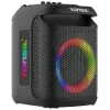 Tonsil Party Dance 800 Tragbarer Bluetooth-Partylautsprecher mit Karaoke, Disco-LED, 80 W RMS, 2x8 inch-Tieftönern, Schwarz