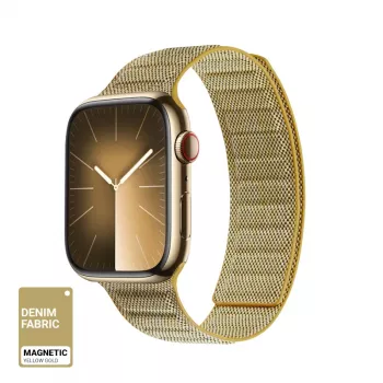 Crong Melange Magnetic Strap für Apple Watch 38/40/41/42 mm (Gelb Melange)