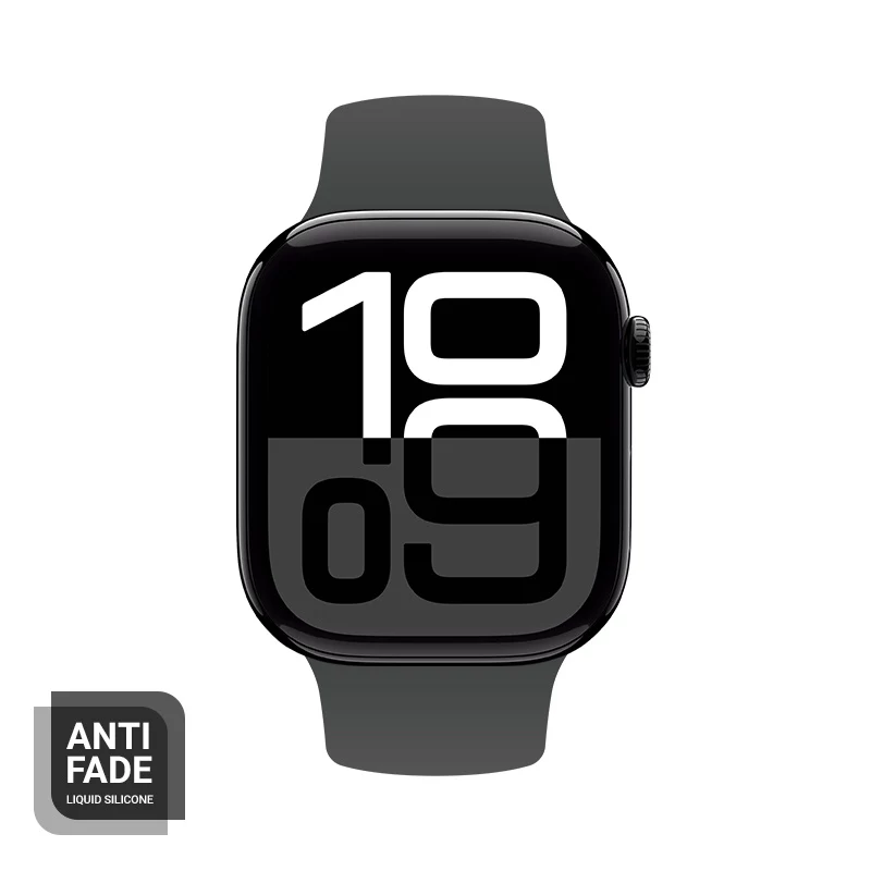 Crong Liquid Silicone Watch Strap for Apple Watch 44/45/46/49 mm - Graphite