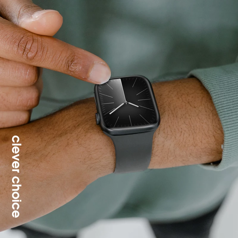 Crong Liquid Silicone Watch Strap for Apple Watch 44/45/46/49 mm - Graphite