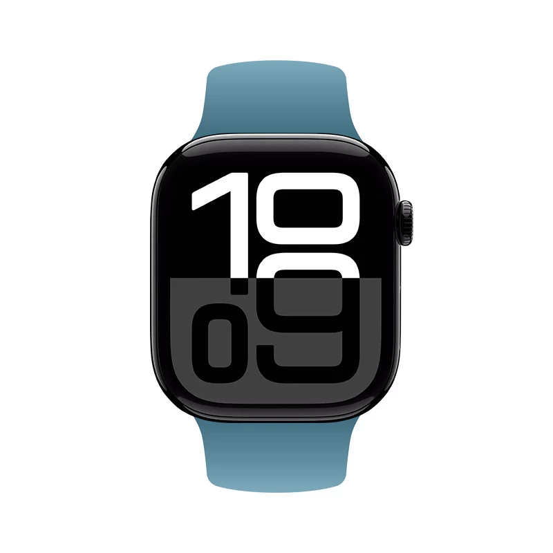 Crong Liquid Silicone Watch Strap for Apple Watch 38/40/41/42 mm - Marine Blue