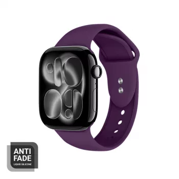 Crong Liquid Silicone Sport Band für Apple Watch 44/45/46/49 mm - Plum
