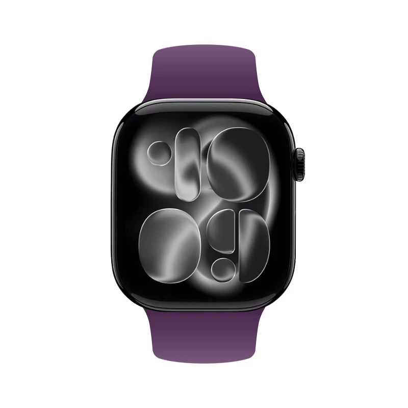 Crong Liquid Silicone Sport Band für Apple Watch 44/45/46/49 mm - Plum
