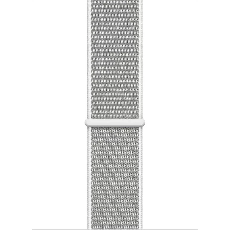 Crong Nylon Sport Armband für Apple Watch 44/45/46/49 mm (Silbergrau)