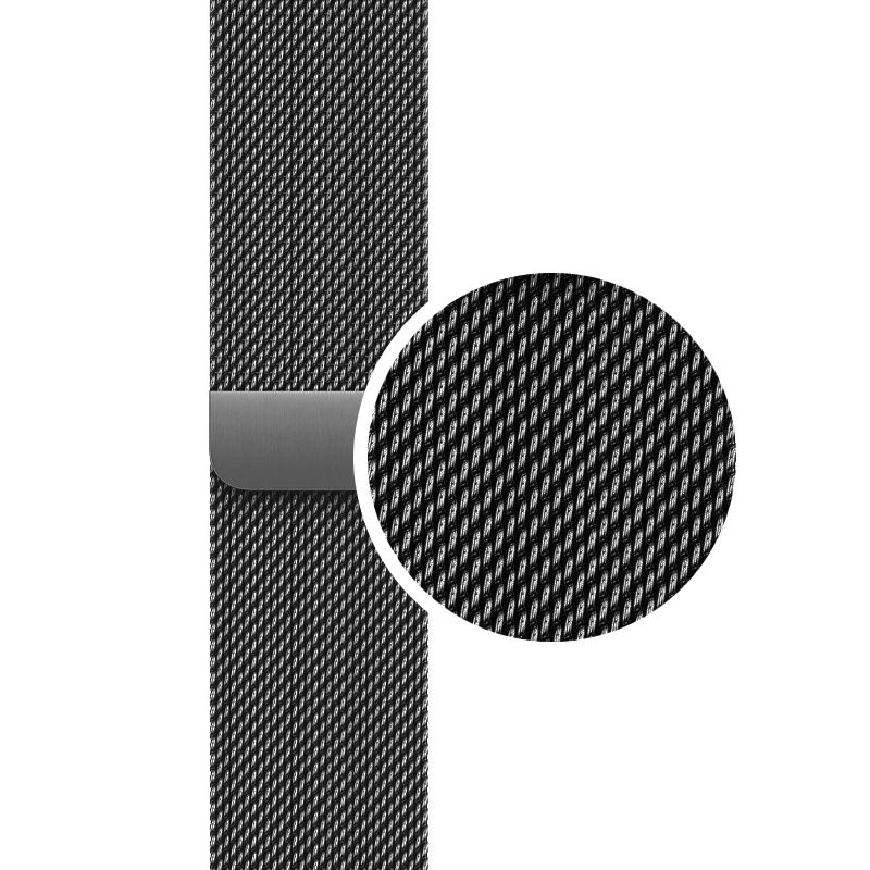 Crong Milano Steel - Edelstahlband für Apple Watch 38/40/41/42 mm (Graphit)