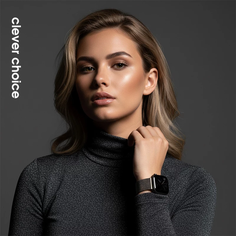 Crong Milano Steel - Edelstahlband für Apple Watch 38/40/41/42 mm (Graphit)