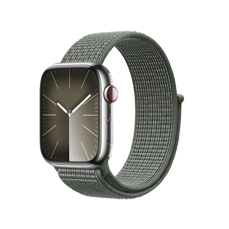 Crong Nylon Sport Band für Apple Watch 38/40/41/42 mm (Military Green)