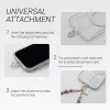 Crong Phone Crossbody Lanyard mit Silberkette - Universeller Smartphone-Gurt