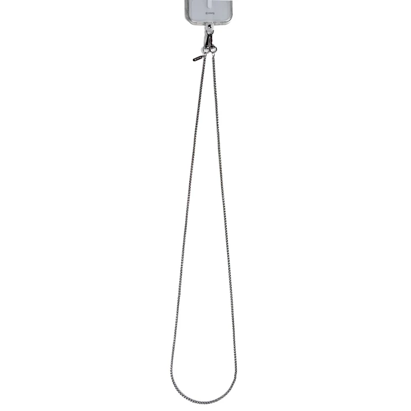 Crong Phone Crossbody Lanyard mit Silberkette - Universeller Smartphone-Gurt