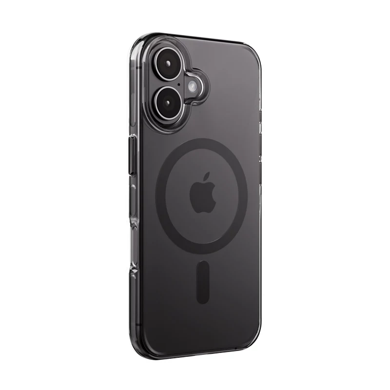 Crong Clear MAG Pro Case für Apple iPhone 16, MagSafe, Schwarz