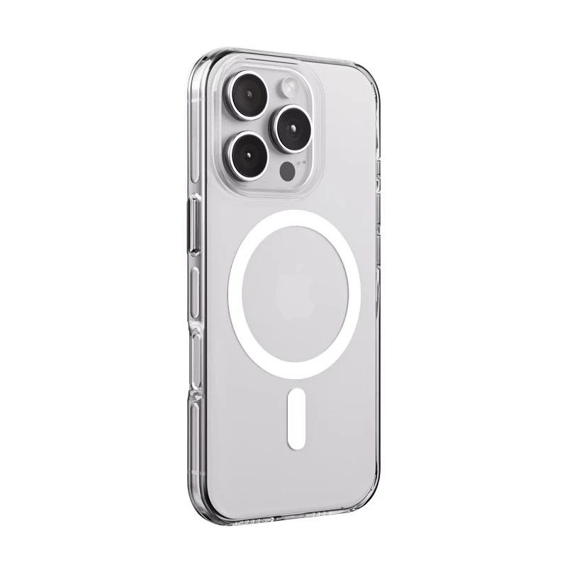Crong Clear MAG Pro Case für iPhone 16 Pro, MagSafe, Transparent