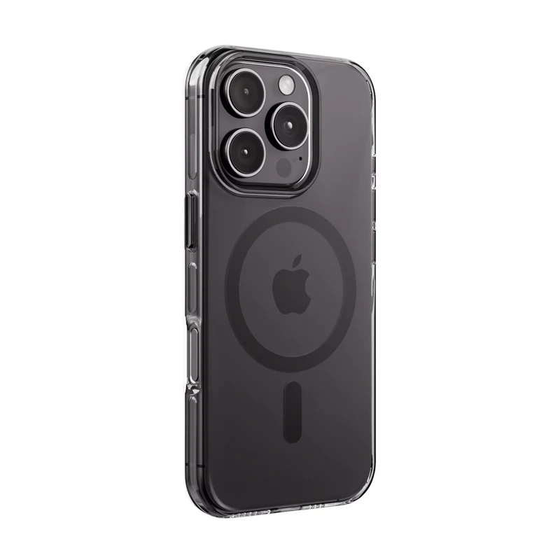 Crong Clear MAG Pro Case für iPhone 16 Pro MagSafe (Schwarz)
