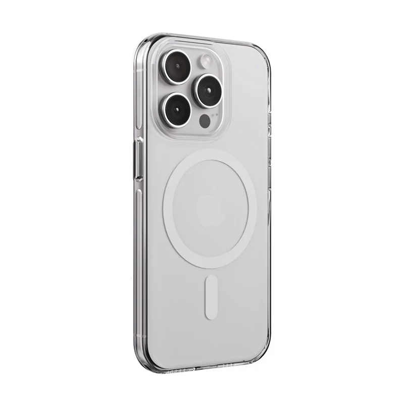Crong Clear MAG Pro Case für Apple iPhone 15 Pro mit MagSafe (Transparent)