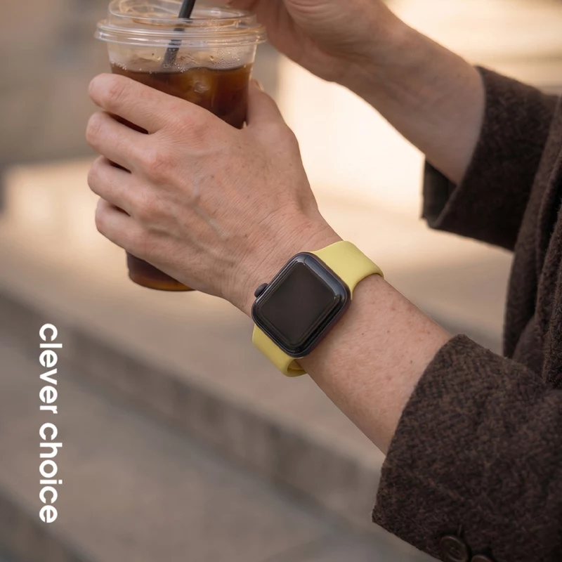Crong Liquid - Armband für Apple Watch 38/40/41/42mm (Strohgelb)