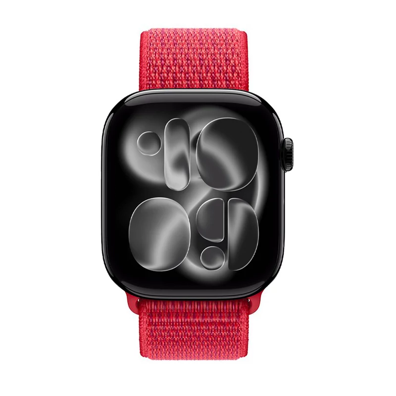 Crong Nylon Sport Loop für Apple Watch 38/40/41/42 mm Rot
