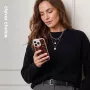 Crong Deluxe MAG Cover - Rückseitenabdeckung für Apple iPhone 16 Pro, MagSafe, Schildpattmuster