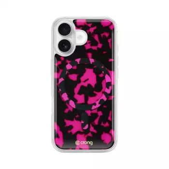 Crong Deluxe MAG Cover - Rückseitenabdeckung für Apple iPhone 17, MagSafe, Pink Tortoise