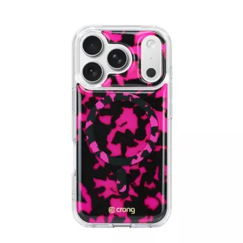 Crong Deluxe MAG Cover - Hülle für iPhone 17 Pro MagSafe (Pink Tortoise)