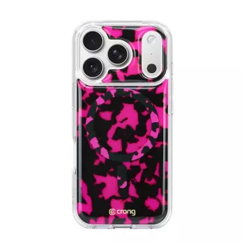 Crong Deluxe MAG Cover Case für iPhone 17 Pro Max mit MagSafe (Pink Tortoise)