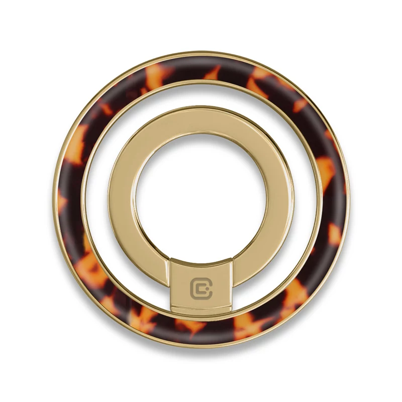 Crong Deluxe RING Holder - Magnetischer Telefon-Ringhalter für MagSafe (Schildpatt)