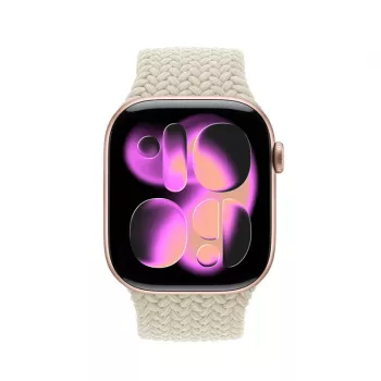 Crong Wave Band Geflochtenes Nylon-Armband für Apple Watch 38/40/41/42 mm (Beige)