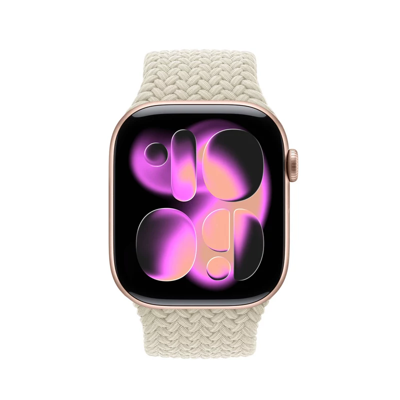 Crong Wave Band Geflochtenes Nylon-Armband für Apple Watch 38/40/41/42 mm (Beige)