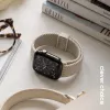 Crong Wave Band Geflochtenes Nylon-Armband für Apple Watch 38/40/41/42 mm (Beige)