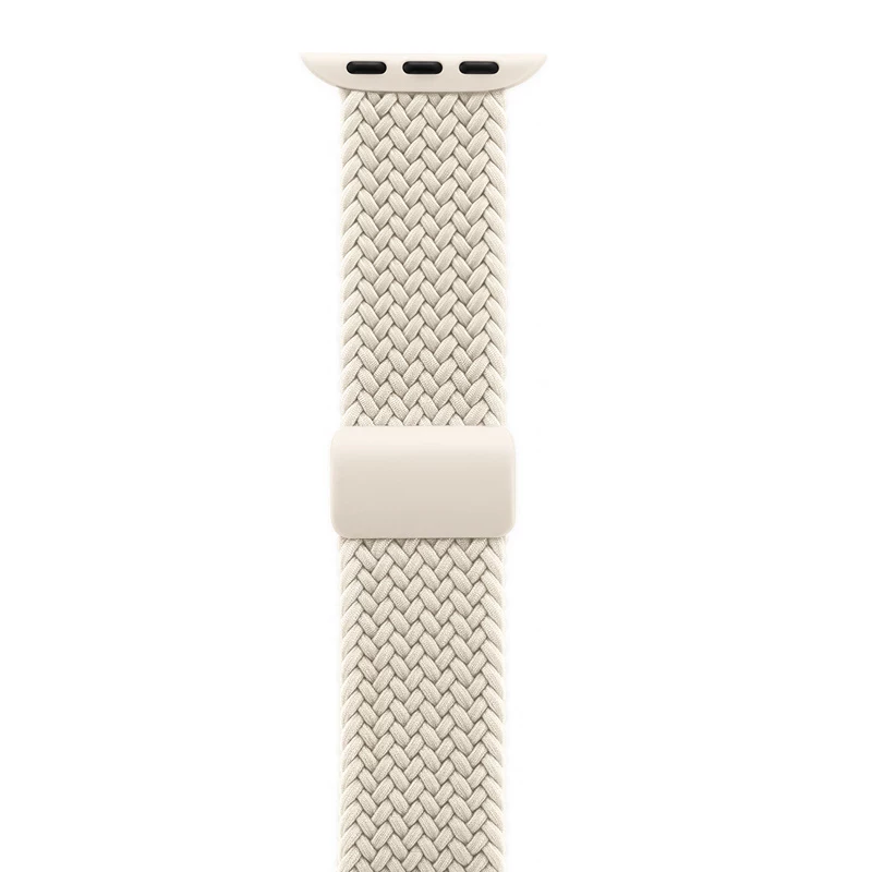 Crong Wave Band Geflochtenes Nylon-Armband für Apple Watch 38/40/41/42 mm (Beige)