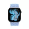 Crong Wave Band Geflochtener Nylon Solo Loop für Apple Watch 38/40/41/42 mm Blau