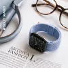 Crong Wave Band Geflochtener Nylon Solo Loop für Apple Watch 38/40/41/42 mm Blau