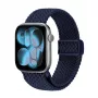 Crong Wave Band Geflochtenes Stoffarmband für Apple Watch 38/40/41/42 mm (Navy Blue)